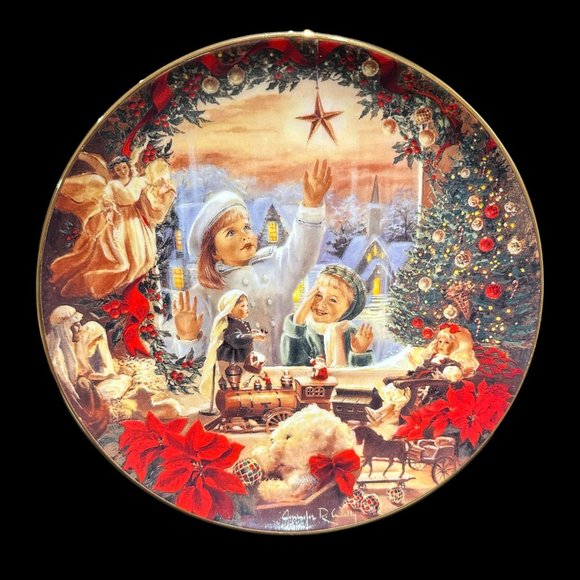 Vintage 1997 Porcelain Collector Plate "A Christmas Wish", Limited Edition - Picture 1 of 2